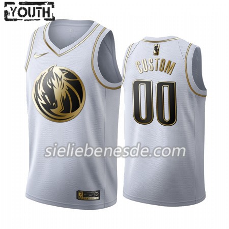 Kinder NBA Dallas Mavericks Trikot Nike 2019-2020 Weiß Golden Edition Swingman - Benutzerdefinierte